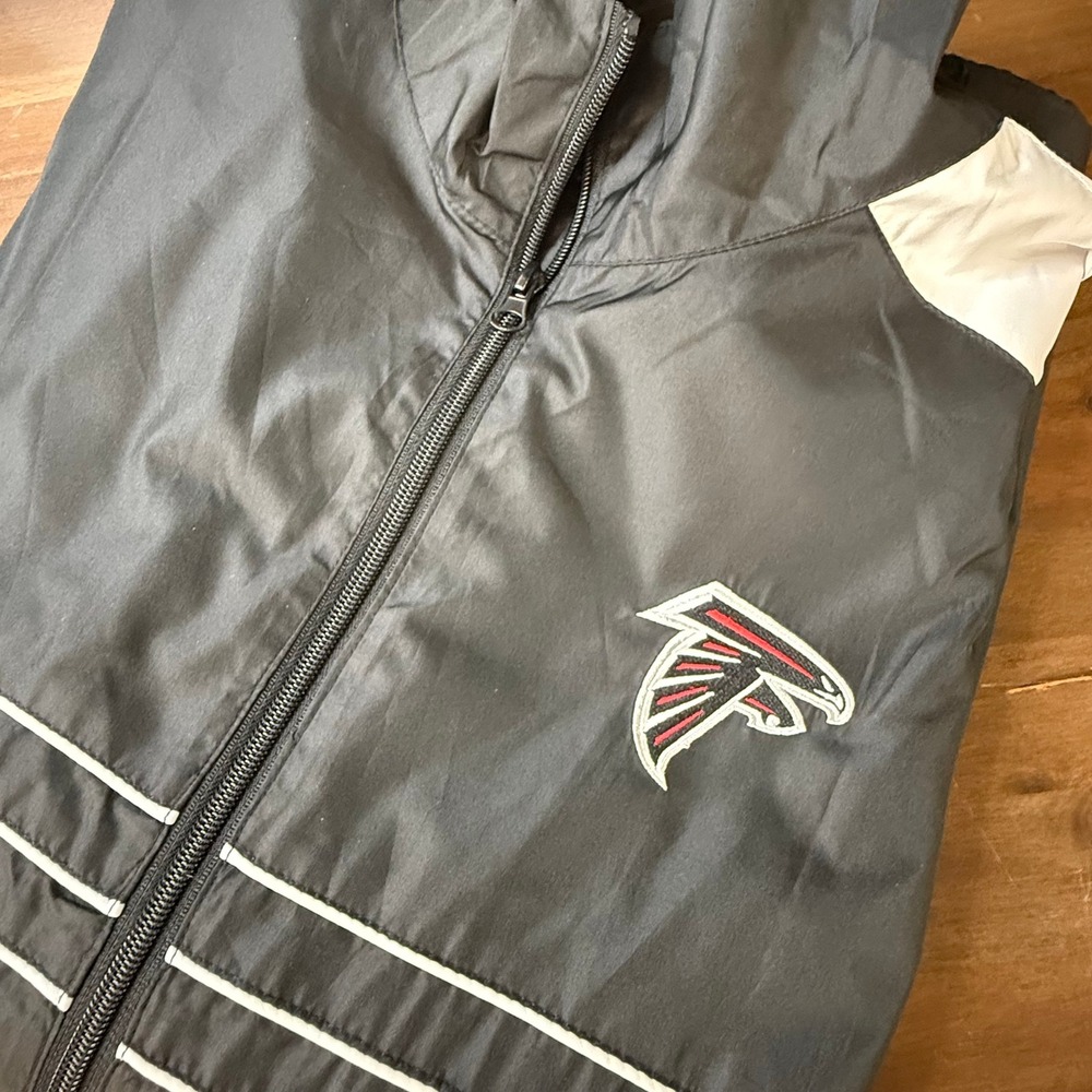 NFL Team Apparel Reebok Atlanta Falcons Jacket Mens XL Windbreaker Black‎